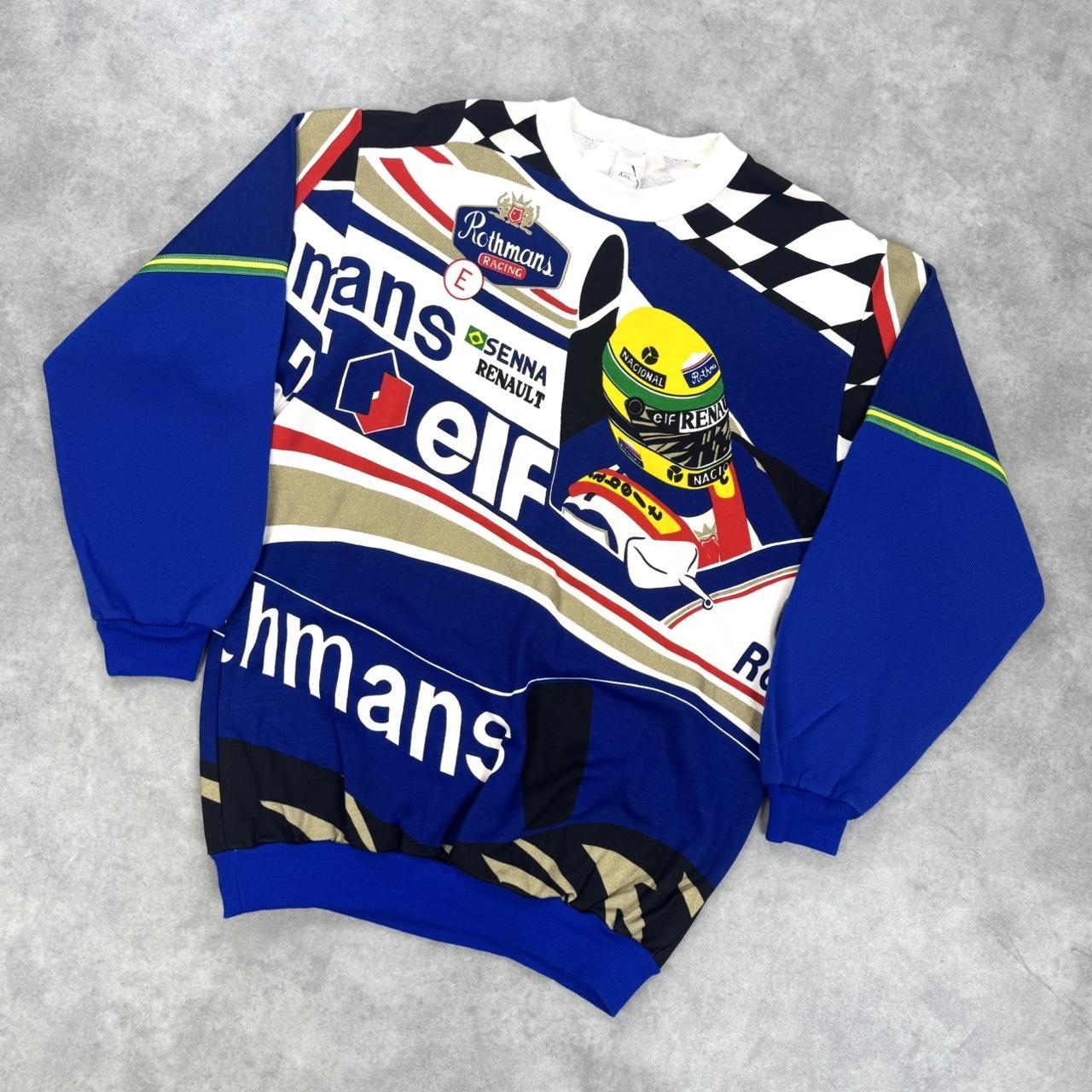 Vintage 80s / 90s Ayrton Senna F1 print jumper