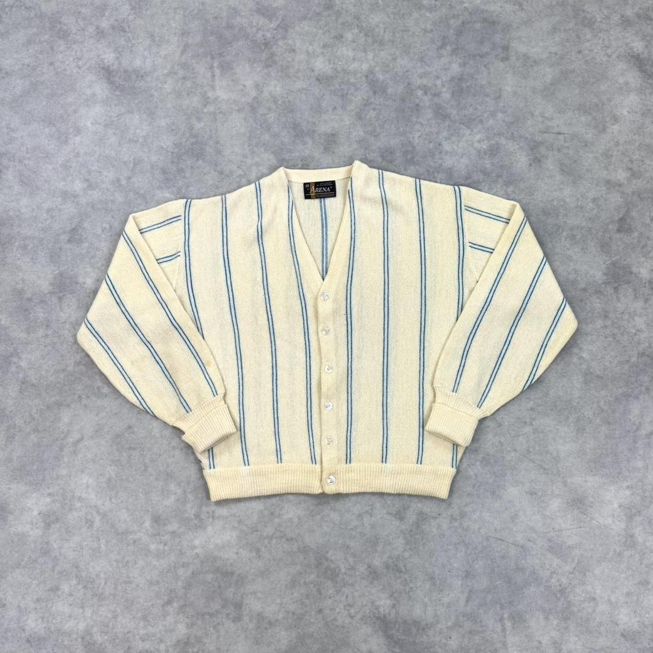Vintage striped knit cardigan