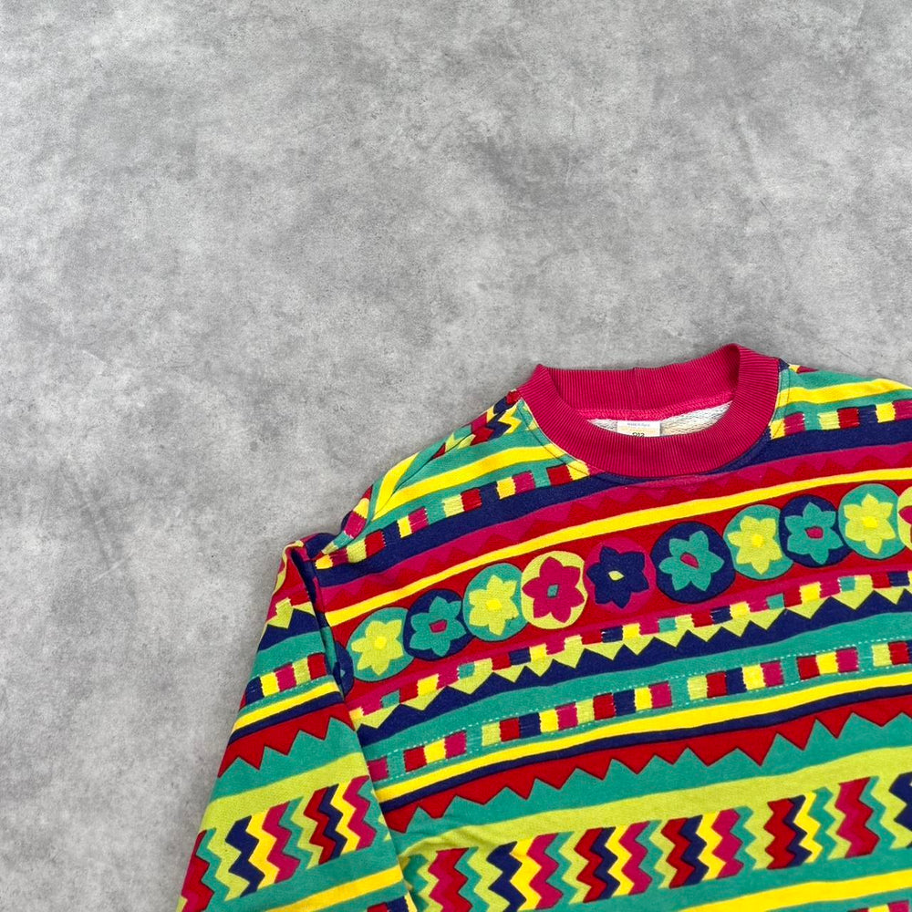 Vintage Benetton abstract print jumper