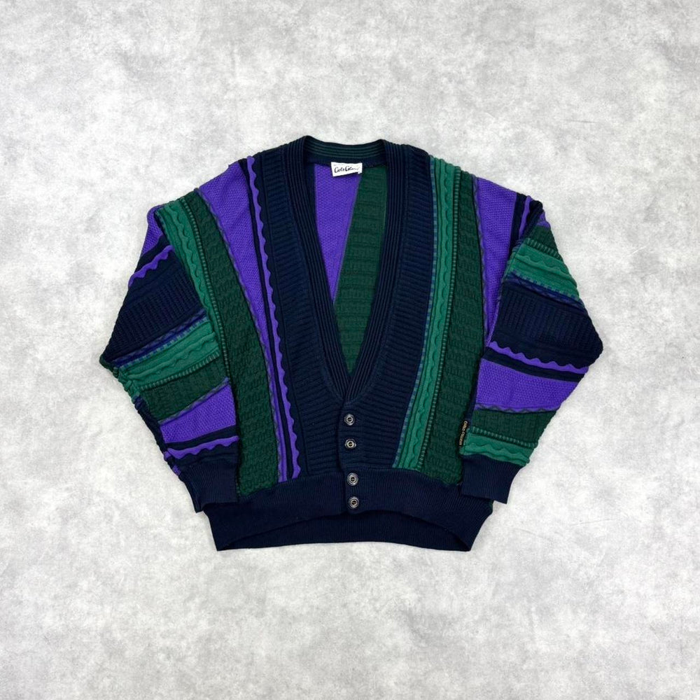 Vintage Carlo Colucci striped knit cardigan