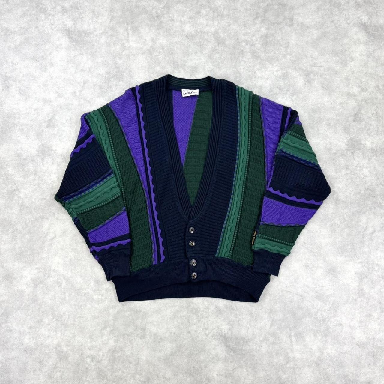Vintage Carlo Colucci striped knit cardigan
