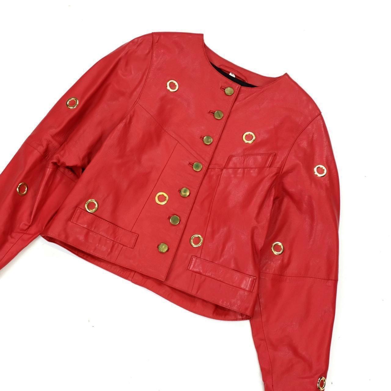 Italian red leather jacket