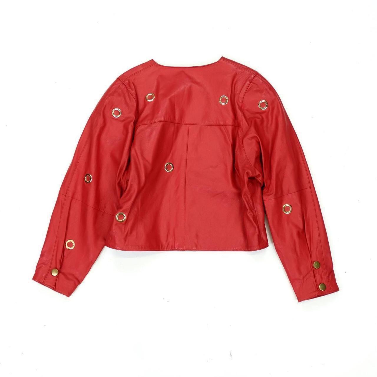 Italian red leather jacket