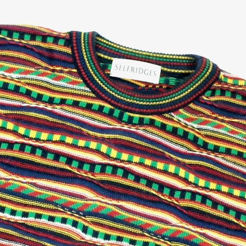 90s vintage multicolour pattern knitted jumper close up