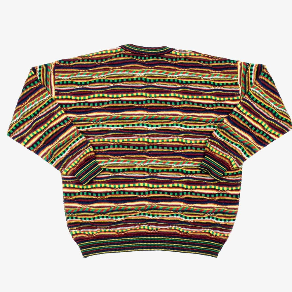 90s vintage multicolour pattern knitted jumper back view